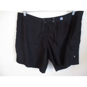 Y2K Xelosette Black Cargo Board Shorts Size 18 Handmade in California